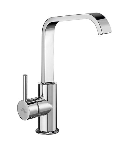 Single Lever Sink Mixer Deck Mounted with Hi Neck Sq. Swivel Spout without foam flow