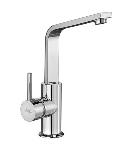 Single Lever Sink Mixer Deck Mounted with Hi Neck Sq. Swivel Spout